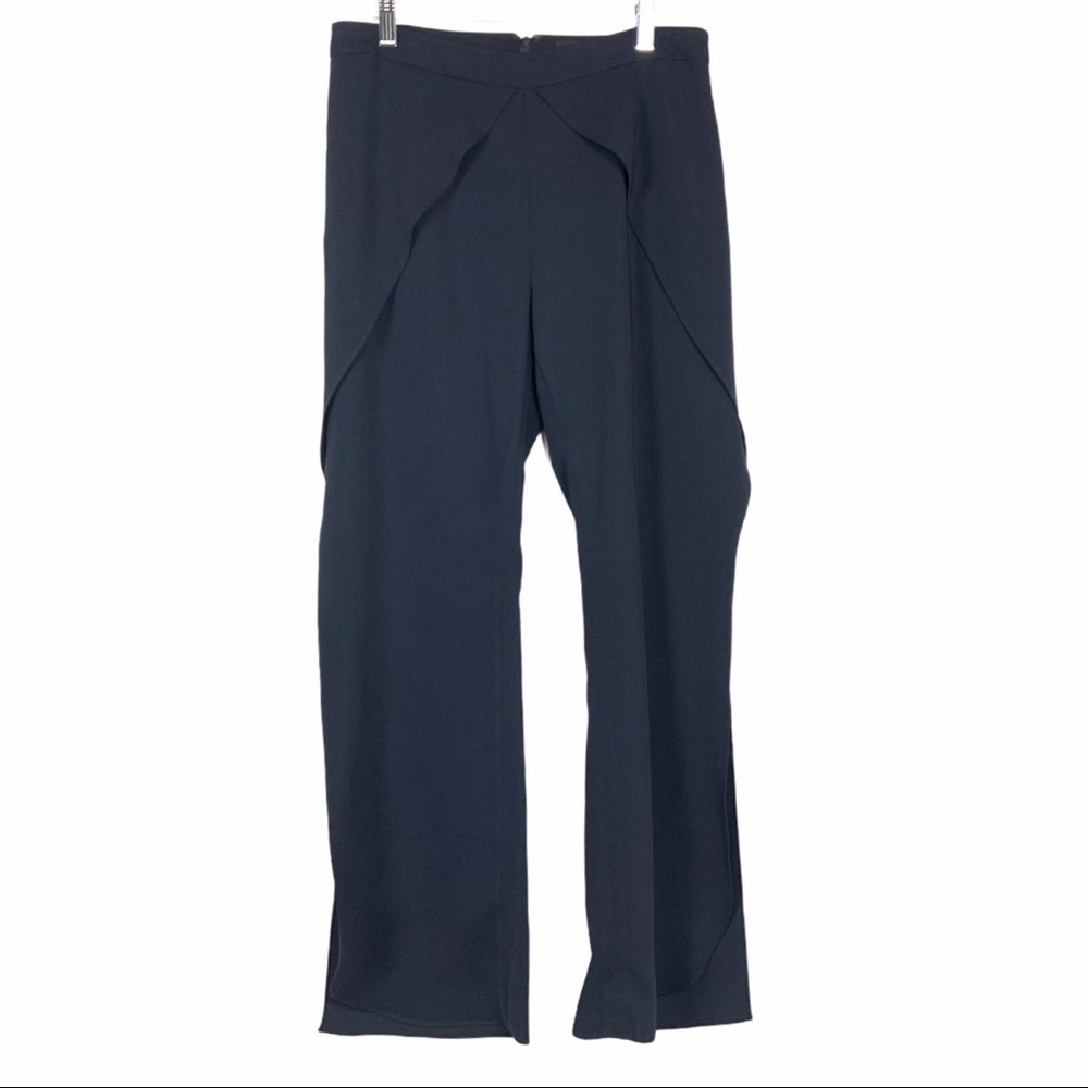 GOEN.J Layered Front Pants Slit Leg Size 6 Blue